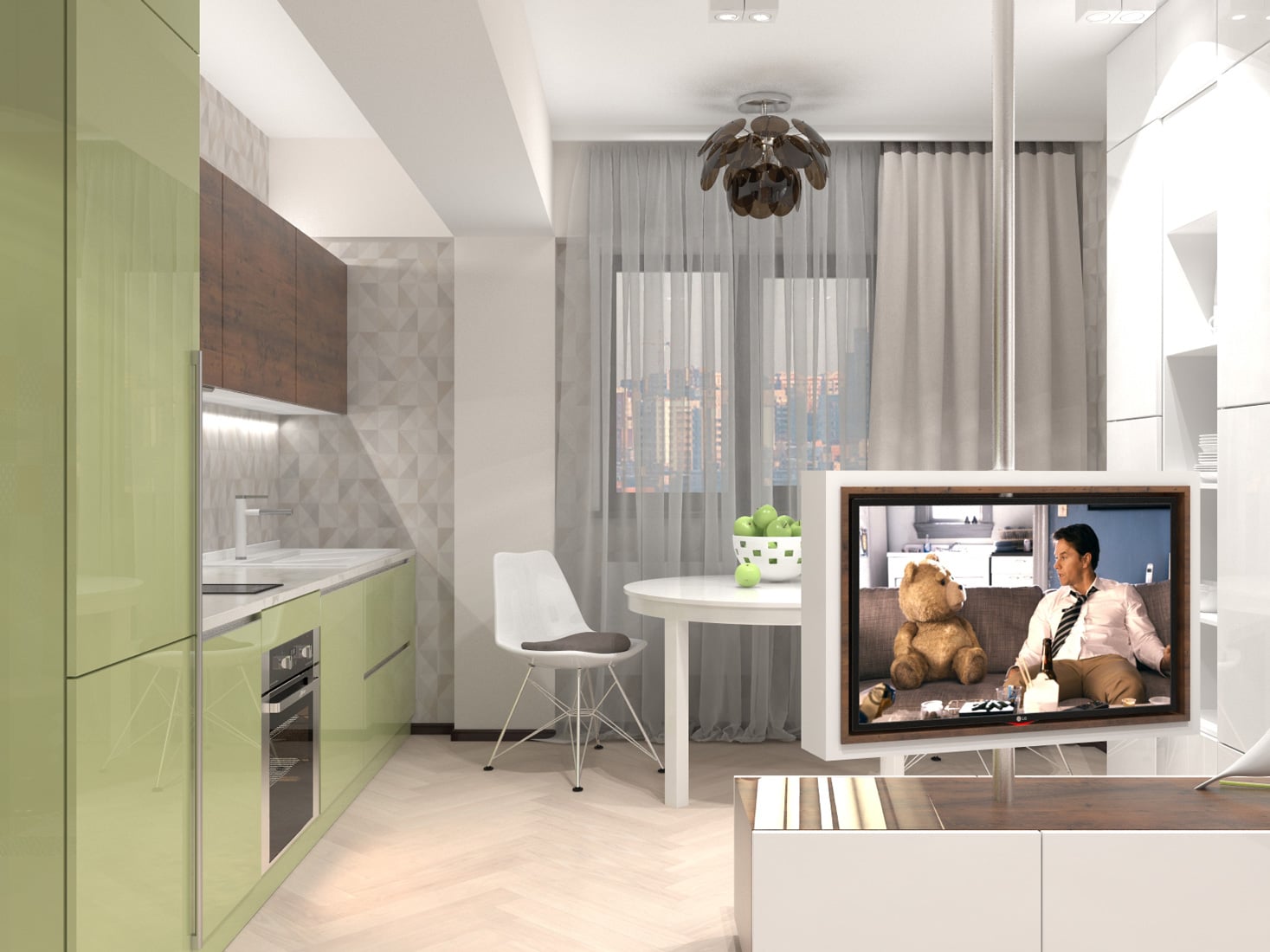 м/р-н "Парковый", квартира, площадь - 55 м2